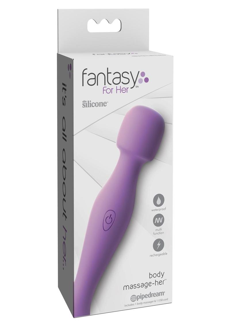 Fantasy For Her Silicone Body Massage Her Rechargeable Waterproof Purple 6.25 Inch