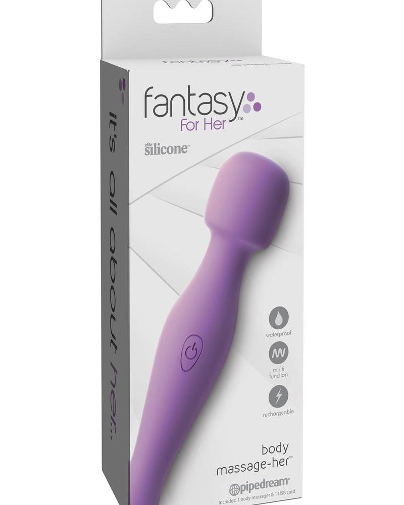 Fantasy For Her Silicone Body Massage Her Rechargeable Waterproof Purple 6.25 Inch