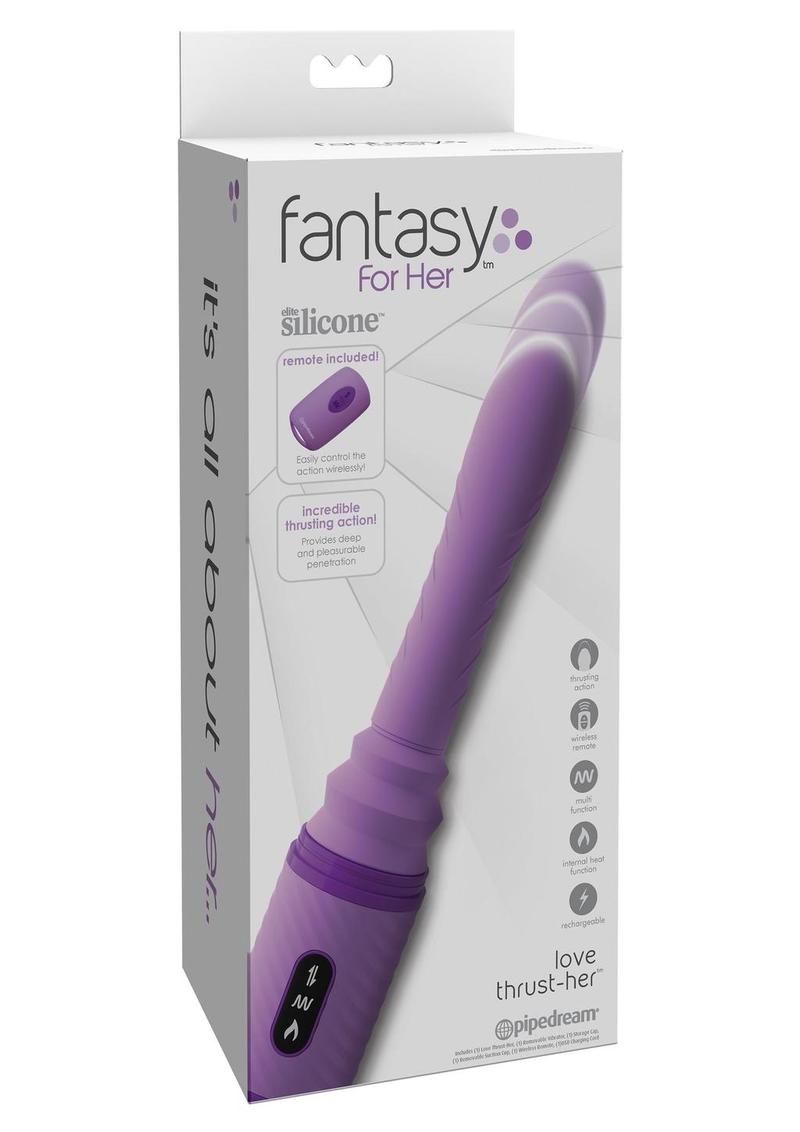 Consolador Fantasy For Her de silicona Love Thrust de 12 pulgadas color morado