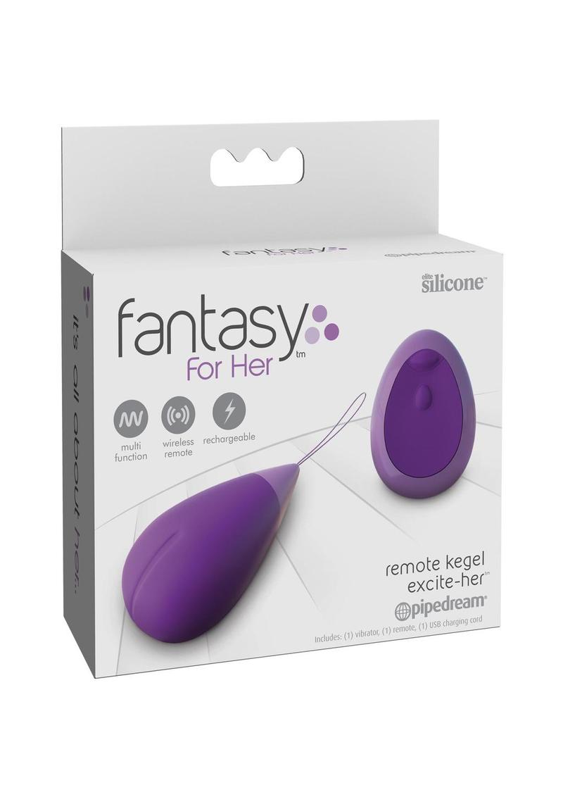 Control remoto inalámbrico de silicona Fantasy For Her Kegel Excite Her Impermeable Púrpura