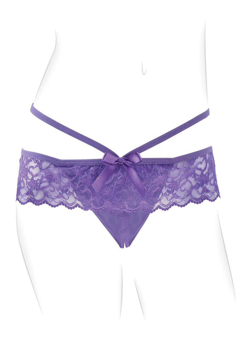 Fantasy Fore Her - Thrill Her Crotchless Panty - Purple