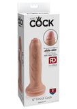 Consolador King Cock sin cortar de 6 pulgadas de color carne