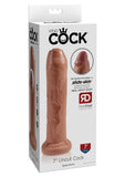 Consolador King Cock sin cortar de 7 pulgadas color bronce