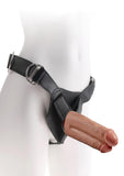 King Cock Strap-On Harness With Two Cocks One Hole Dildo Tan 7 Inch