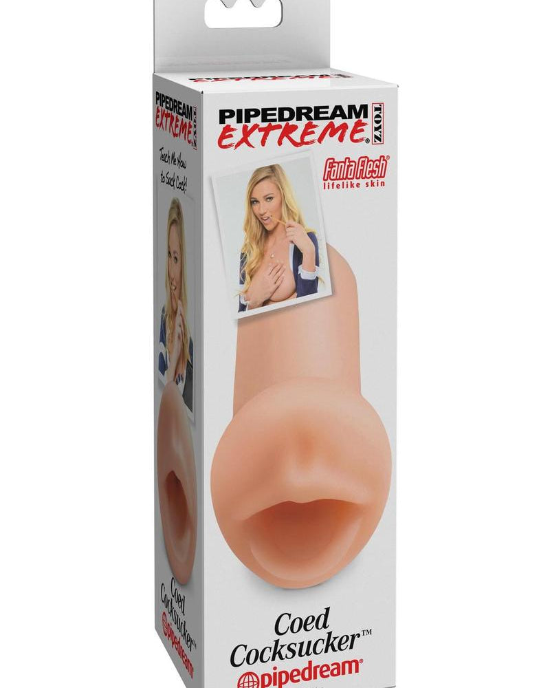 Pipedream Extreme Toyz Coed Cocksucker Mouth Stroker Flesh 5 Inch