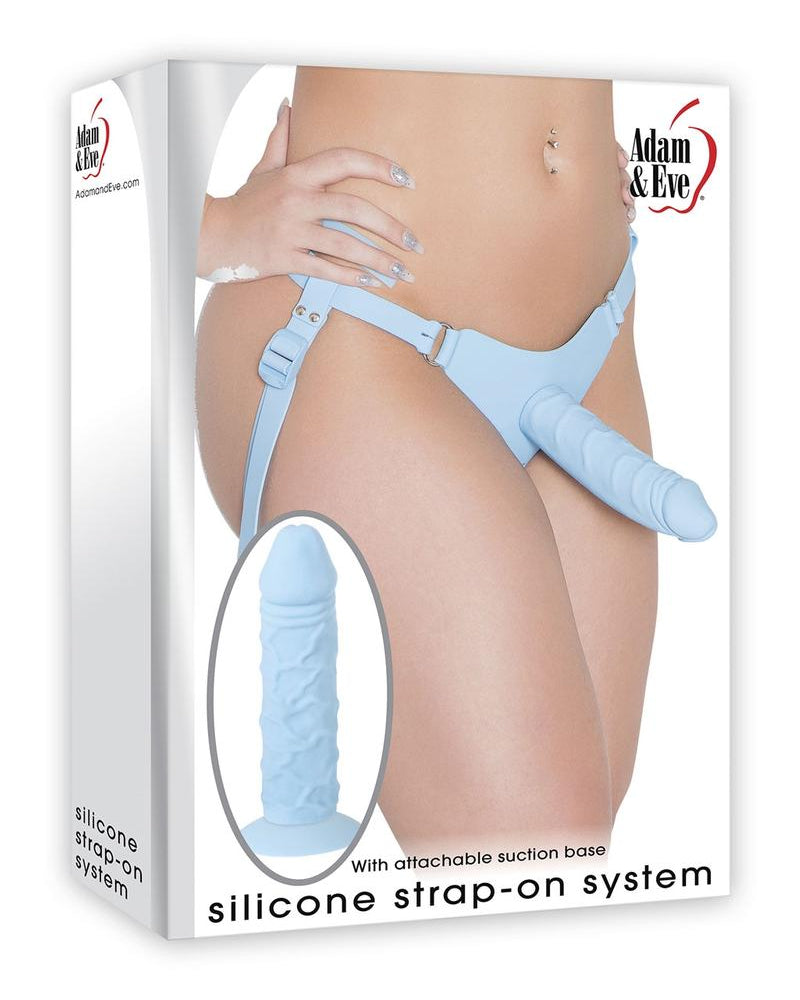 Adam and Eve - Arnés ajustable con sistema de correa y pene realista - Azul