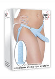 Adam and Eve - Strap-On System Adjustable Harness With Realistic Dong - Blue