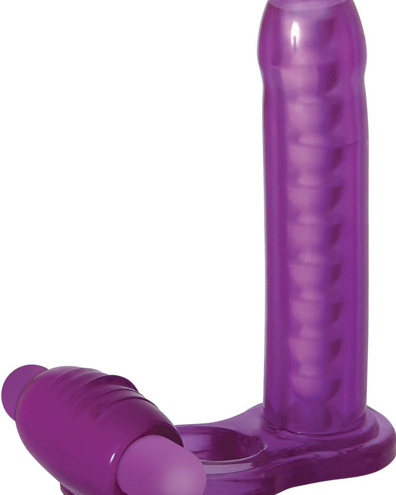 Anillo de pene de fantasía de doble penetración Adam and Eve - Anillo impermeable - Morado