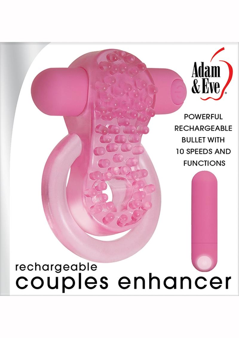 Adam and Eve - Couples Enhancer Penis Ring - Pink