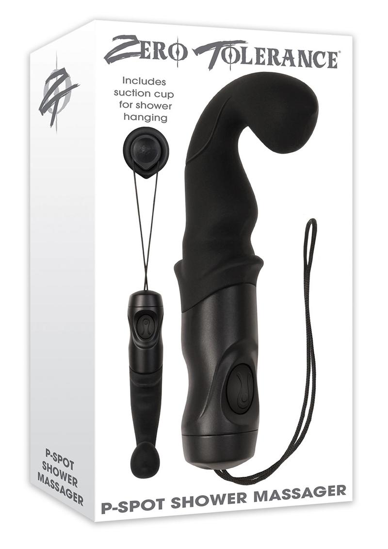 Zero Tolerance P-Spot Shower Massager Silicone Anal Vibe Waterproof Black