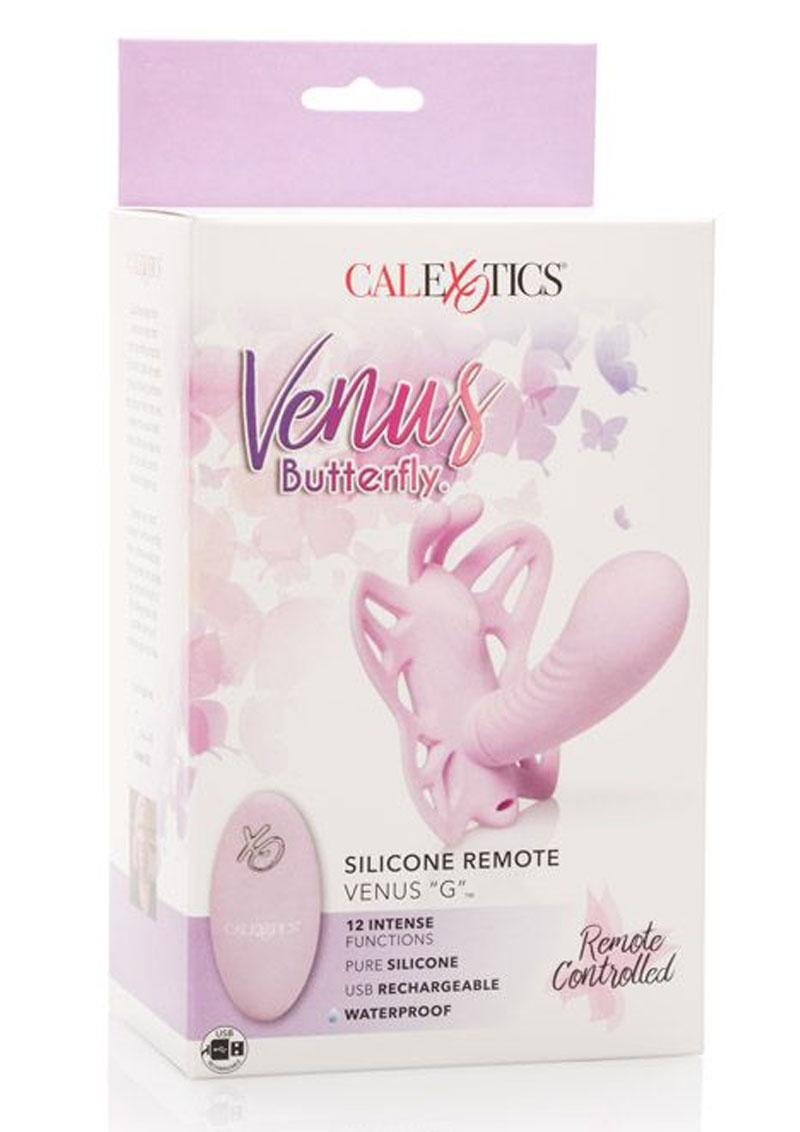 Mando a distancia Venus Butterfly de silicona Venus G recargable por USB resistente al agua color rosa