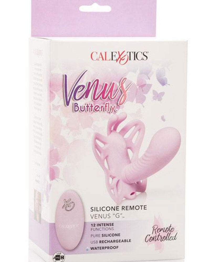 Mando a distancia Venus Butterfly de silicona Venus G recargable por USB resistente al agua color rosa