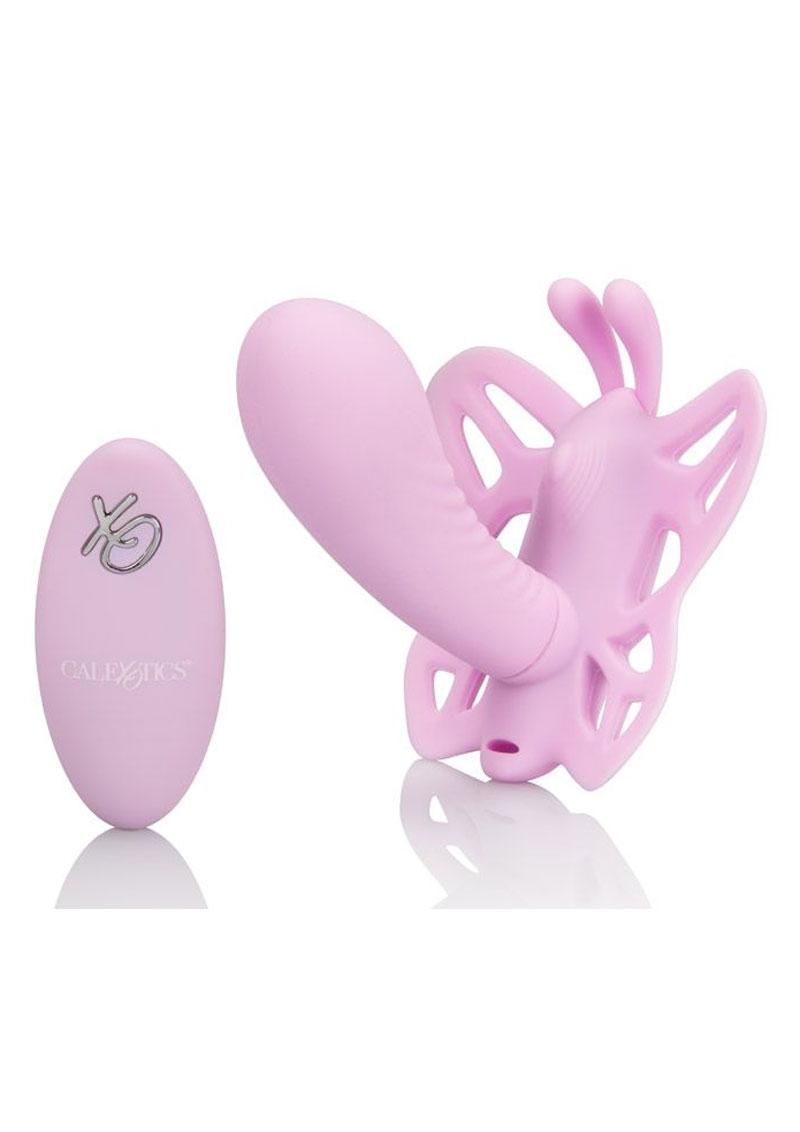 Mando a distancia Venus Butterfly de silicona Venus G recargable por USB resistente al agua color rosa