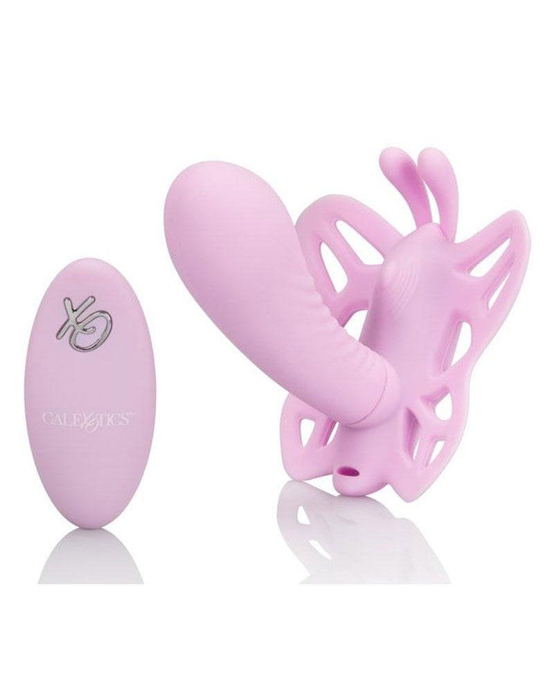 Mando a distancia Venus Butterfly de silicona Venus G recargable por USB resistente al agua color rosa