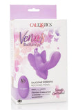 Pene mecedor remoto de silicona Venus Butterfly, recargable por USB, resistente al agua, morado