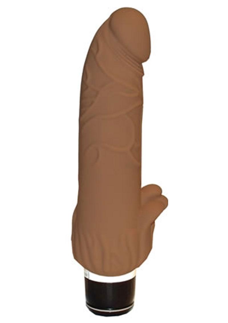 Ultra Classics Super Beak Silicone Realistic Vibrating Dildo Brown 9 Inch