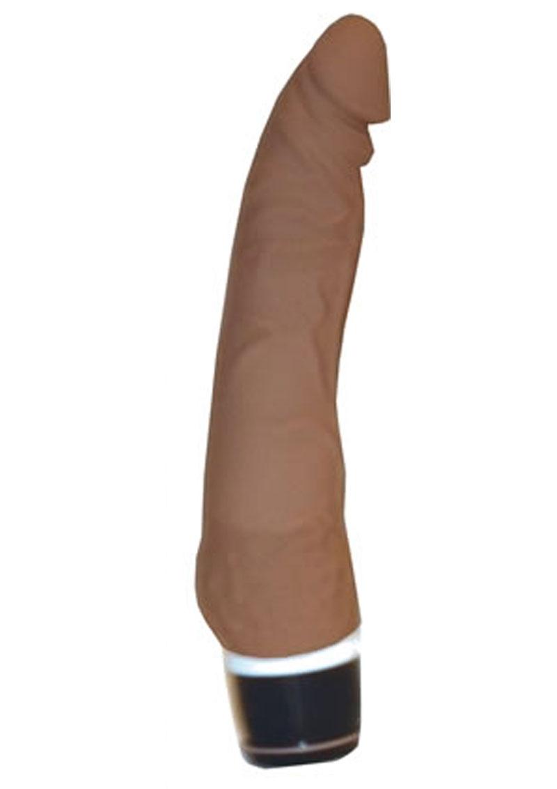 Consolador vibrador realista de silicona Super Teaser de Ultra Classics, color marrón, 8 pulgadas