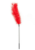 Cosquilleo rojo de plumas de avestruz