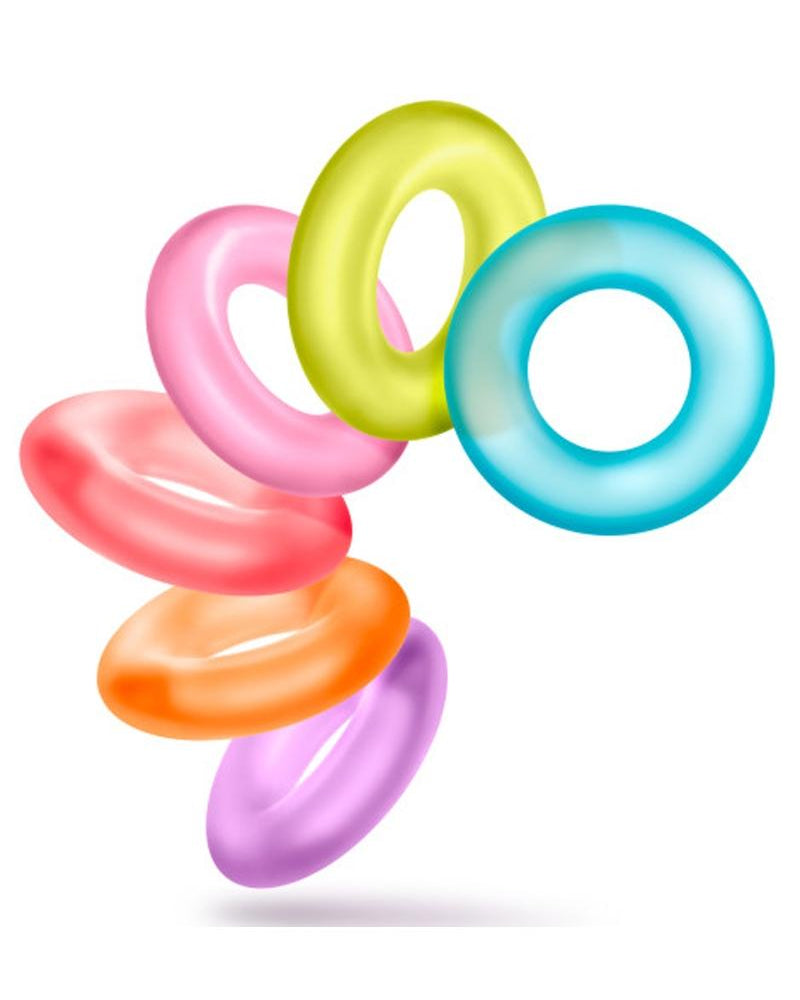 Anillo para el pene resistente al agua Play with Me King Of The Ring, paquete de 6