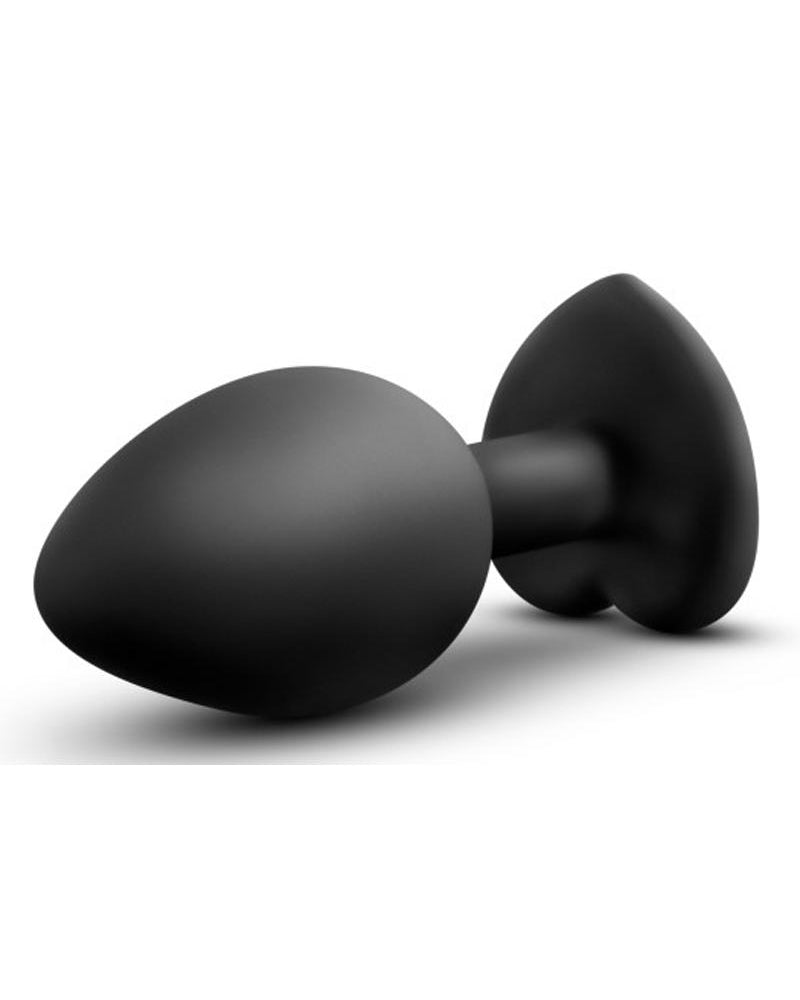 Tapón anal de silicona Temptasia Bling, pequeño, negro, 3 pulgadas