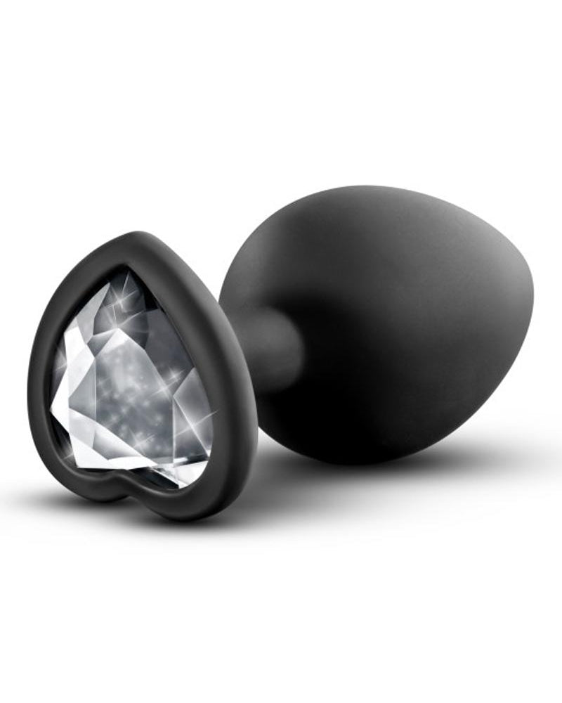 Tapón anal de silicona Temptasia Bling de color negro mediano de 3,25 pulgadas