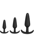 Mood Naughty 1 Trainer Silicone Anal Plug Kit 3 Sizes Black