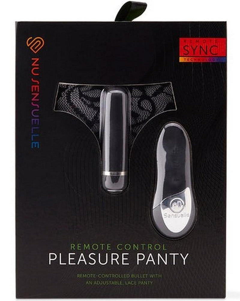 Braguita de placer Nu Sensuelle con control remoto inalámbrico de silicona recargable por USB resistente al agua y al agua, color negro