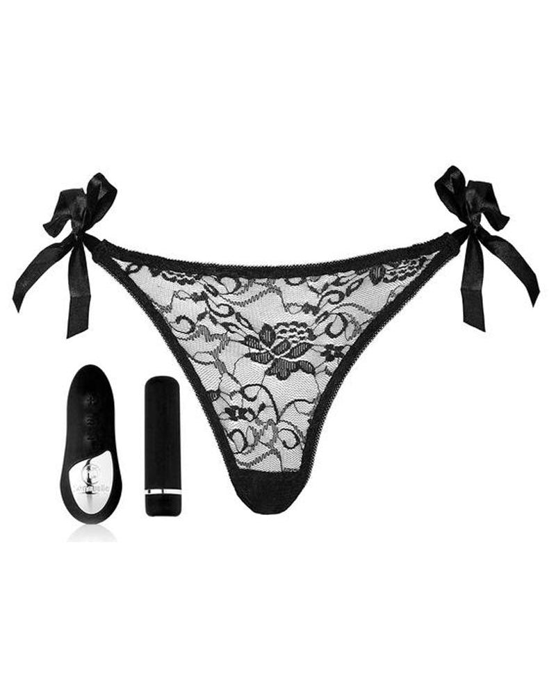 Braguita de placer Nu Sensuelle con control remoto inalámbrico de silicona recargable por USB resistente al agua y al agua, color negro