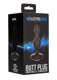 Electroshock Vibrating and E Stimulation Butt Plug Black