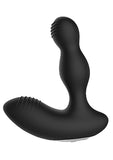 Electro Shock Prostate Massager Vibrating And Electro Stimulation Silicone Vibrator Black 4.72 Inch