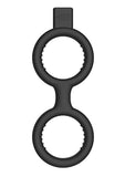 E-stim Cock Ring With Ball Strap Black