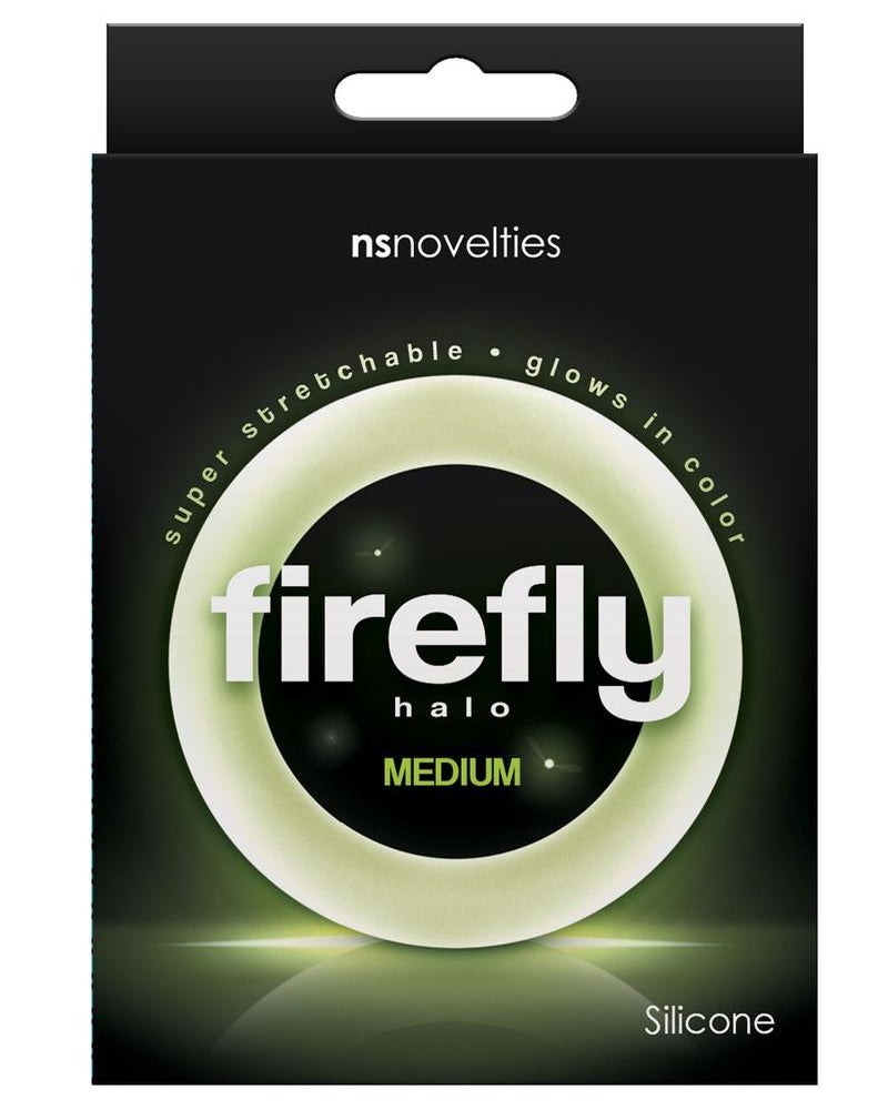 Anillo para el pene de silicona Firefly Halo transparente mediano