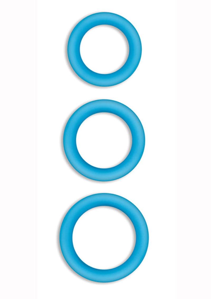 Firefly Halo Silicone Cock Ring Blue Large