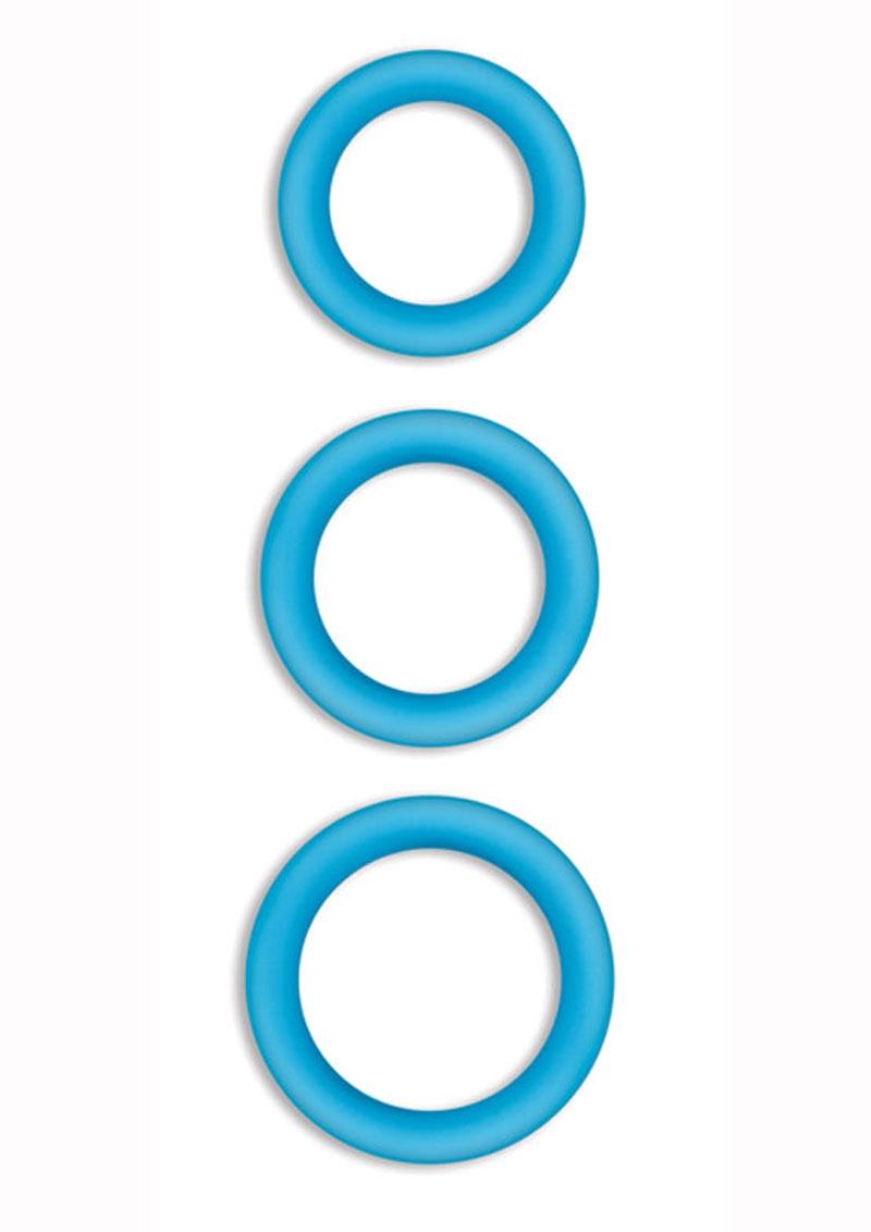 Anillo para el pene de silicona Firefly Halo azul grande
