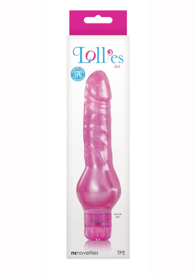 Lollies Dot Textured Vibrator Pink 7 Inch