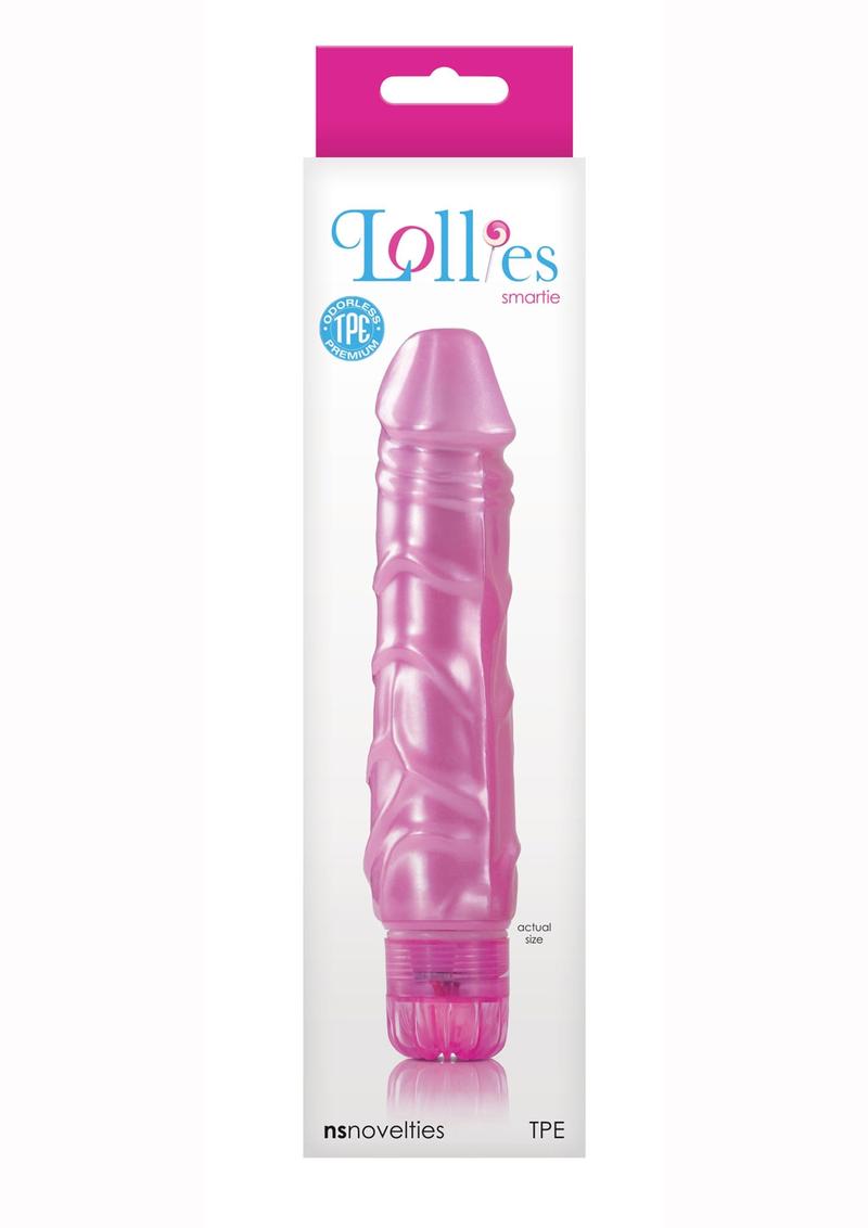 Lollies Smartie Textured Vibrator PInk 6.7 Inch