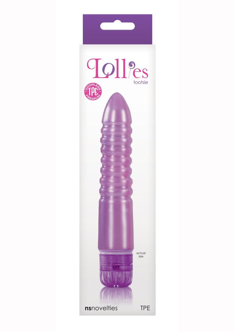 Lollies Tootsie Textured Vibrator Purple 6.7 Inch