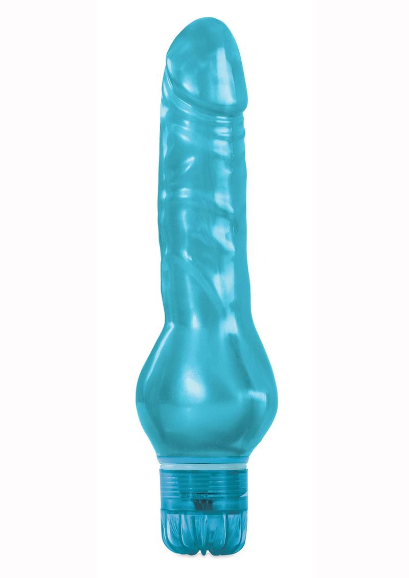 Lollies Dot Textured Vibrator Blue 7 Inch