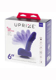 Consolador vibrador de silicona Uprize con control remoto inalámbrico y erecto automático con bolas, resistente al agua, morado, 6 pulgadas