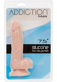 Addiction - Bendable Realistic Dildo with Balls - Flesh/ Black/ Glow-Pink/ Multicolor/ Glow-Blue/ Pink