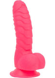 Addiction - Bendable Realistic Dildo with Balls - Flesh/ Black/ Glow-Pink/ Multicolor/ Glow-Blue/ Pink