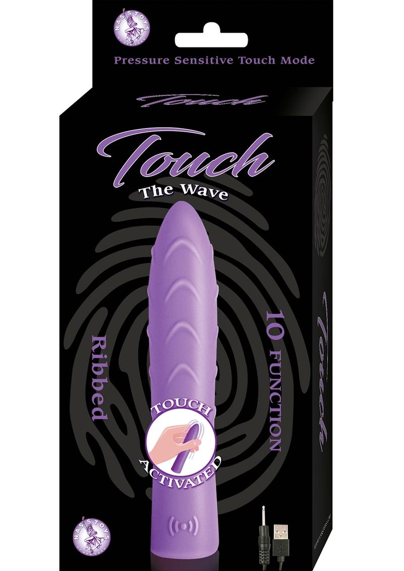 Touch The Wave Vibrator Waterproof Lavender 5 Inch