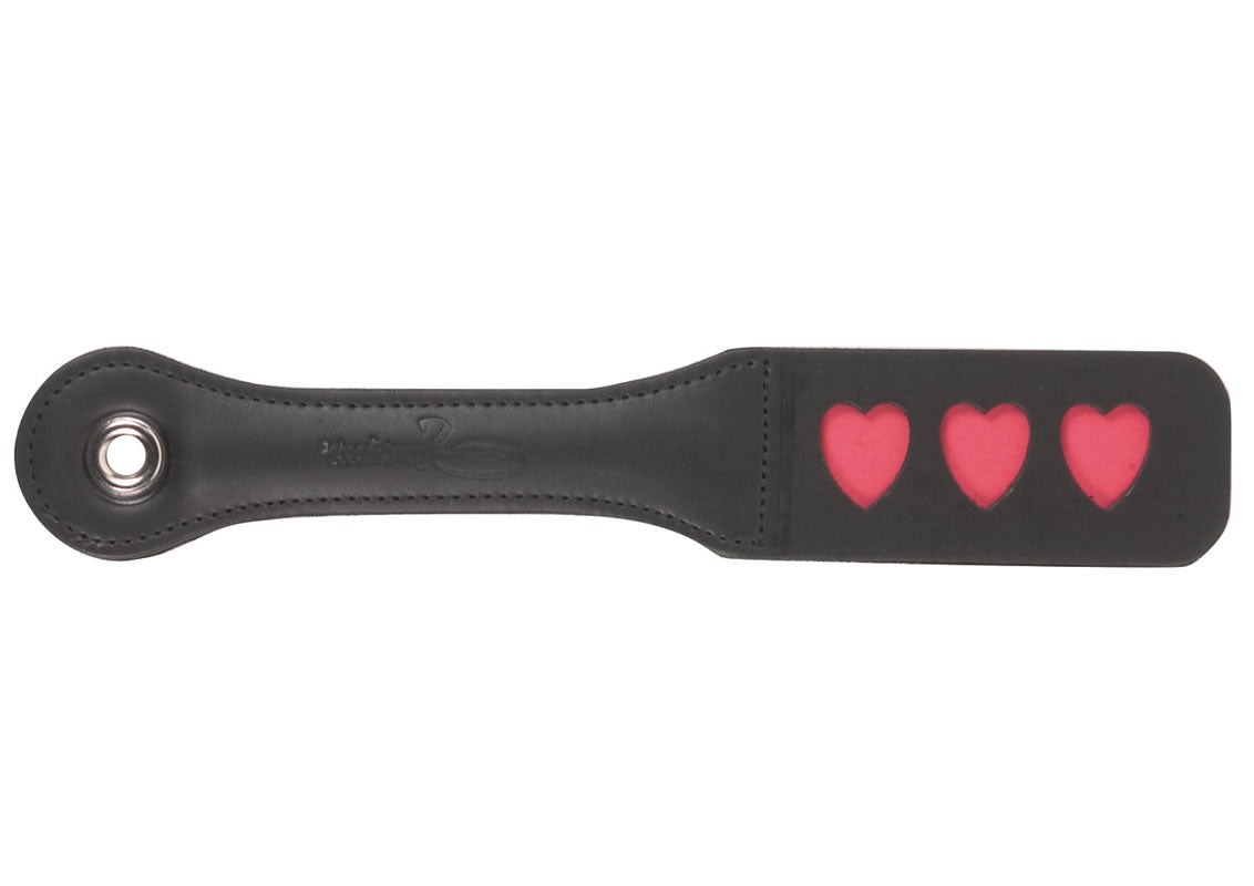 Leather Impression Paddle - ❤❤❤/LOVE/SLUT