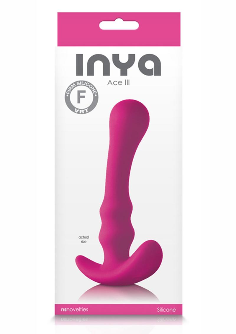 Tapón anal de silicona Inya Ace III de color rosa de 5,5 pulgadas