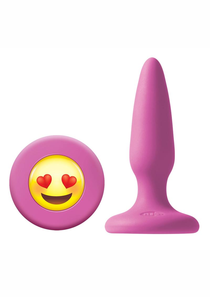 Mojis #ILY Silicone Anal Plug Pink 3.4 Inch