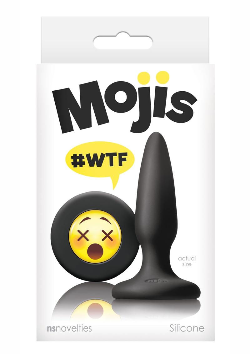 Mojis #WTF Silicone Anal Plug Black 3.4 Inch