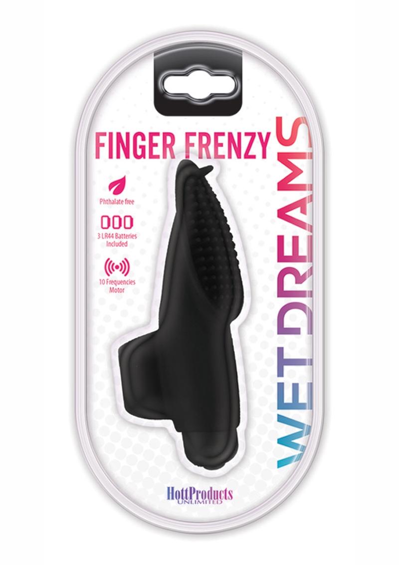 Vibrador Finger Frenzy Play Wet Dreams resistente al agua, color negro