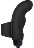 Vibrador para dedos Wet Dreams Finger Tease Play, resistente al agua, color negro