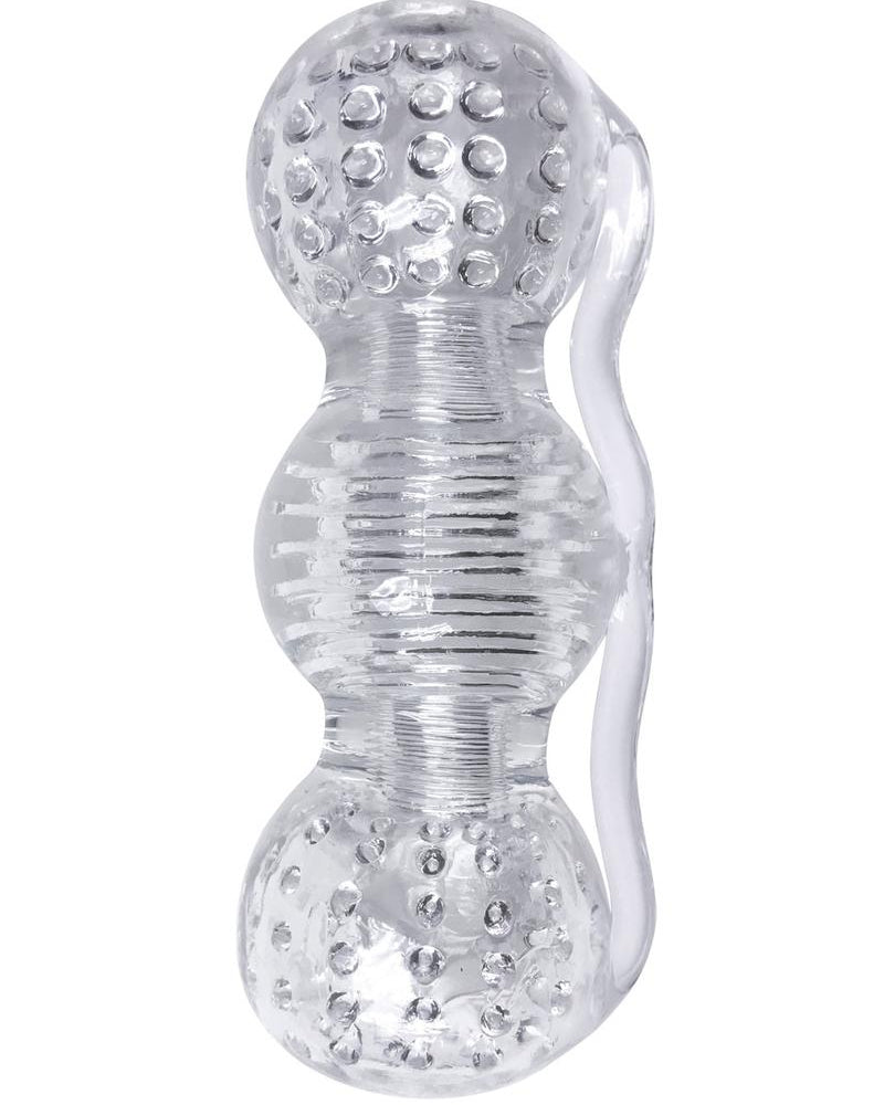 Masturbador de tres vías Clear Stroke de 9 pulgadas