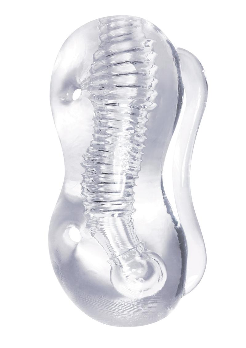 Masturbador transparente Twister de 9`s Clear Stroke de 5,25 pulgadas